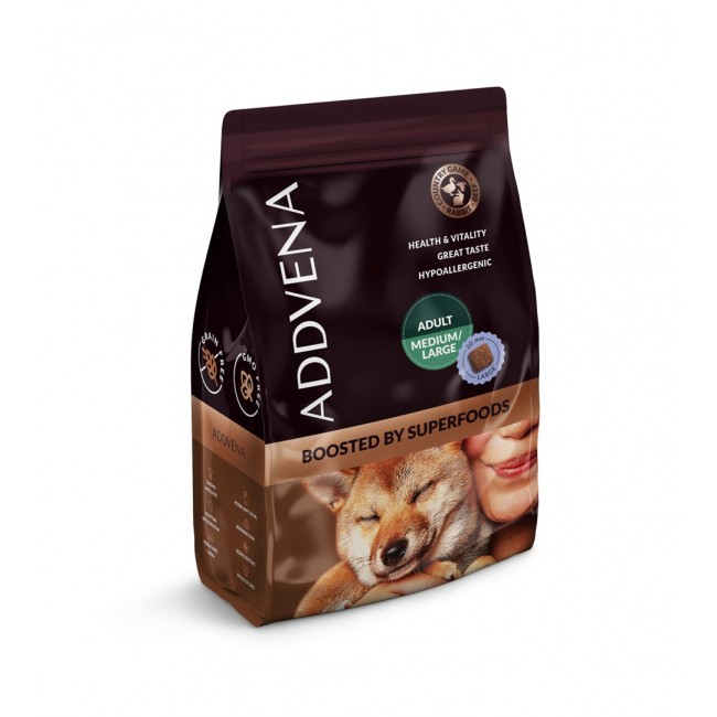 ADDVENA Boosted by superfoods Adult Medium/Large Beef - dry dog food - 2,5kg ADDVENA Boosted by superfoods Adult Medium/Large Beef - dry dog food - 2,5kg