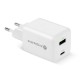 Charger 1 x USB Quick Charge 4.0, 1 x USB-C 45W white