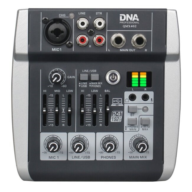 DNA Professional QMX402 - analogue audio mixer with Bluetooth DNA Professional QMX402 - analogue audio mixer with Bluetooth