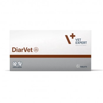 VETEXPERT Diarvet - supplements for dogs and cats - 6 tablets