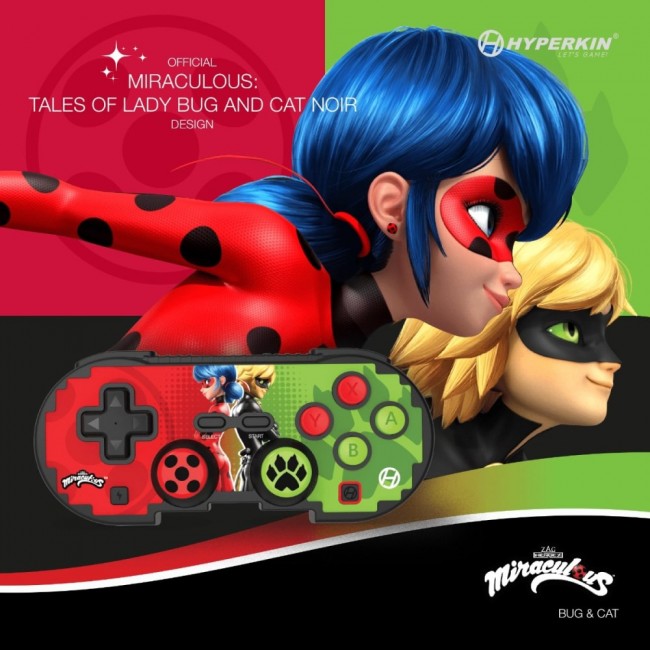 Hyperkin Pixel Art Bluetooth Controller Official Miraculous Edition (Ladybug & Cat)