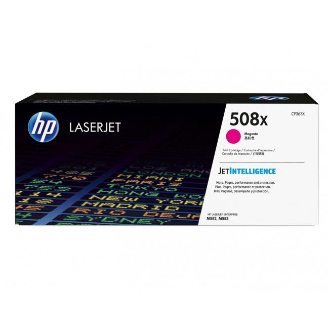 HP 508X High Yield Magenta Original LaserJet Toner Cartridge HP 508X High Yield Magenta Original LaserJet Toner Cartridge
