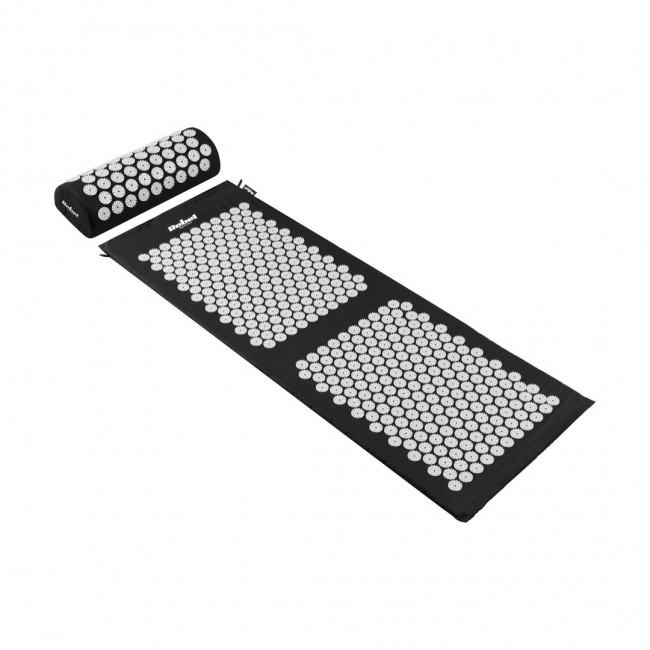 Acupressure health mat with spikes with pillow, 130x50cm, black, Rebel Active Acupressure health mat with spikes with pillow, 130x50cm, black, Rebel Active