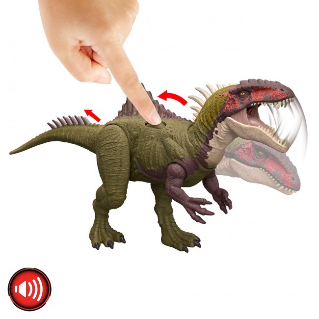 Jurassic World Chaos Theory Battle Roarin Becklespinax Dinosaur Action Figure Toy, Rampage Strike