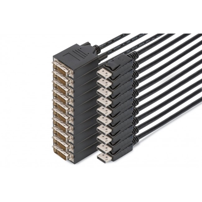 Digitus DisplayPort DVI Adapter Cable, Pack of 10 pcs