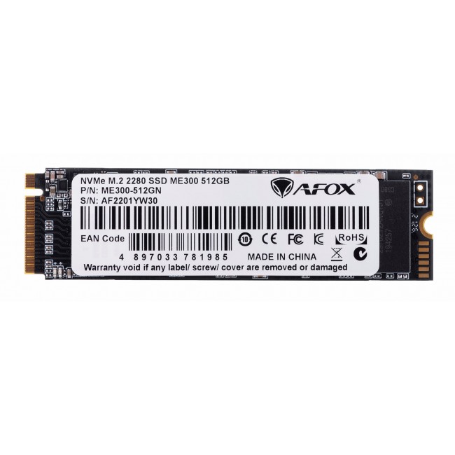 AFOX SSD M.2 PCI-EX4 512GB TLC 1,7 GB/S NVME AFOX SSD M.2 PCI-EX4 512GB TLC 1,7 GB/S NVME