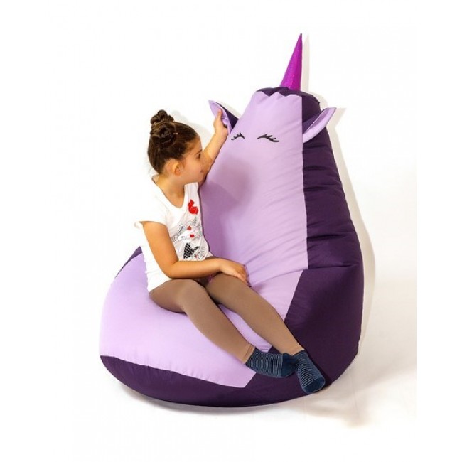 Sako bag pouffe Unicorn purple-light purple L 105 x 80 cm