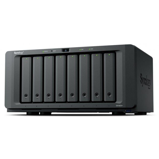 Synology DiskStation DS1825+ NAS/storage server Ryzen Embedded V1500B 8 GB DDR4 0 TB Black