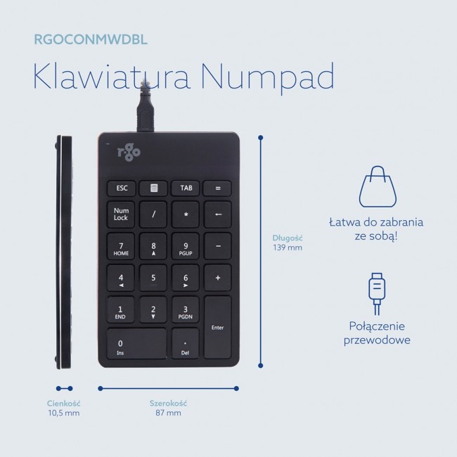 R-Go Tools Numeric keypad R-Go Numpad Break, ergonomic numeric keypad with break software, wired, black R-Go Tools Numeric keypad R-Go Numpad Break, ergonomic numeric keypad with break software, wired, black