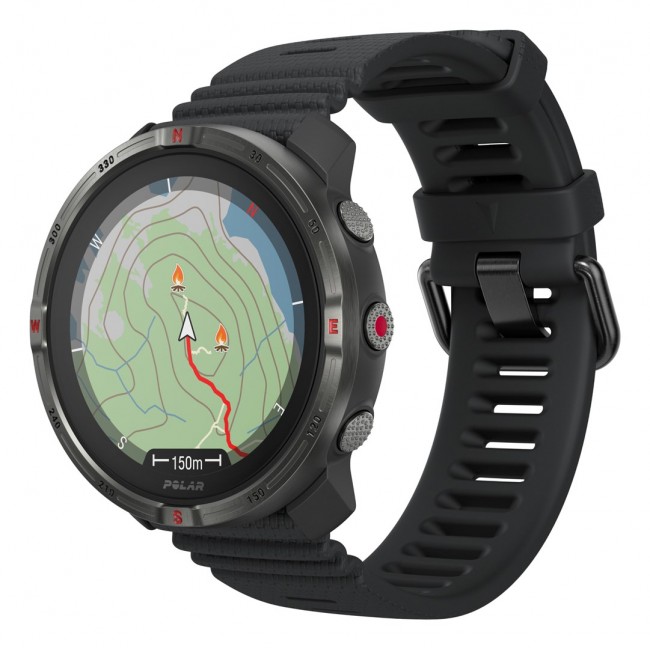 Polar Grit X2 Outdoor Multisport GPS Watch AMOLED Display, Offline Maps, Dual-Frequency GPS, Wrist ECG, Elixir Biosensing, TrainingPeaks, SpO2, Up to 7-Day Battery Life