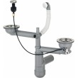 Siphon for 1.5- and 2-bowl granite sink - Space-Saver