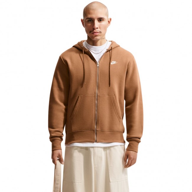 Bluza męska Nike Club BB FZ Hoodie jasny brąz FN3861 270 2XL