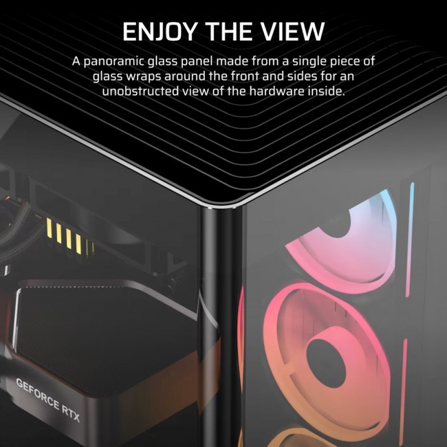 Corsair 4500X LX-R RGB Tempered Glass Mid-Tower, Black Midi Tower
