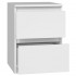 Topeshop M2 BIEL nightstand/bedside table 2 drawer(s) White