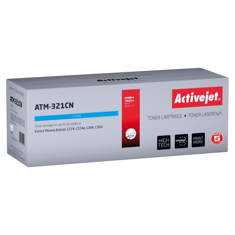 Activejet ATM-321CN Toner (replacement for Konica Minolta TN321C Supreme 25.000 pages cyan)
