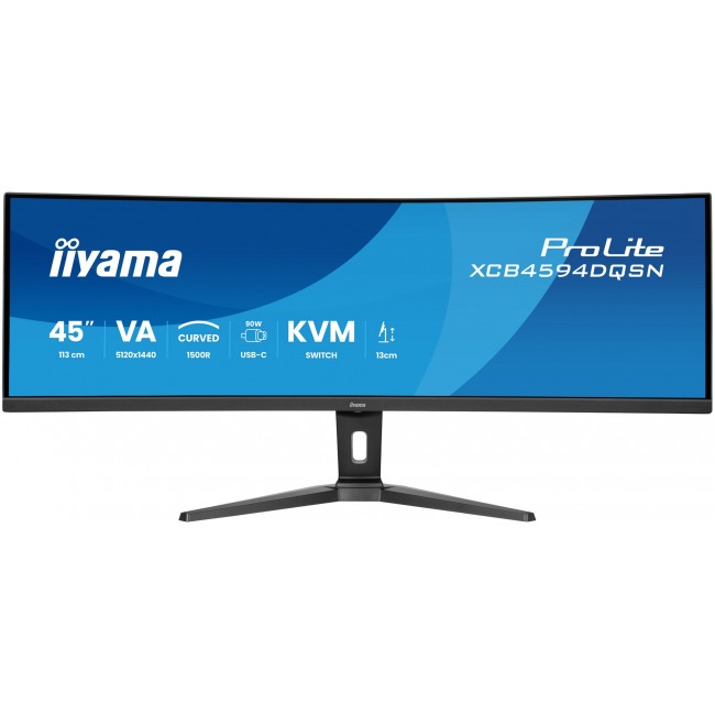 iiyama G-MASTER 45 Dual QHD VA panel with KVM switch, USB-C dock and RJ45 (LAN) and height adjustable stand iiyama G-MASTER 45 Dual QHD VA panel with KVM switch, USB-C dock and RJ45 (LAN) and height adjustable stand