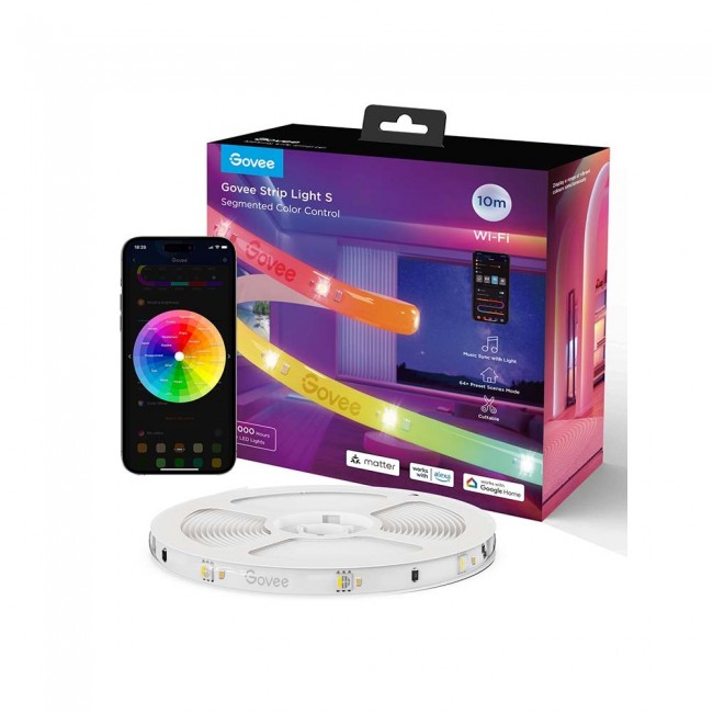 Govee Strip Light S Segmented Smart strip light Wi-Fi/Bluetooth 36 W Govee Strip Light S Segmented Smart strip light Wi-Fi/Bluetooth 36 W