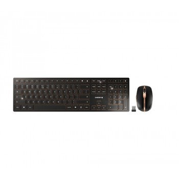 CHERRY DW 9100 SLIM keyboard Mouse included Universal RF Wireless + Bluetooth QWERTY US English Black