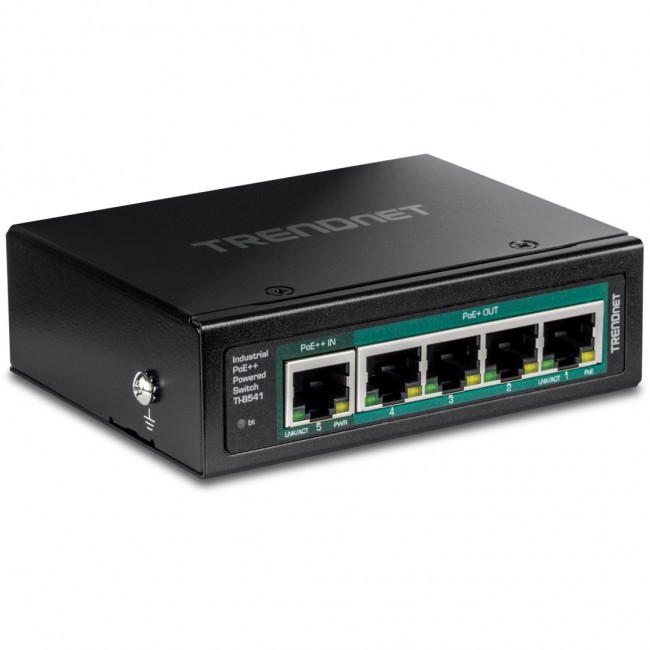 Trendnet TI-B541 network switch Unmanaged Gigabit Ethernet (10/100/1000) Power over Ethernet (PoE) Black
