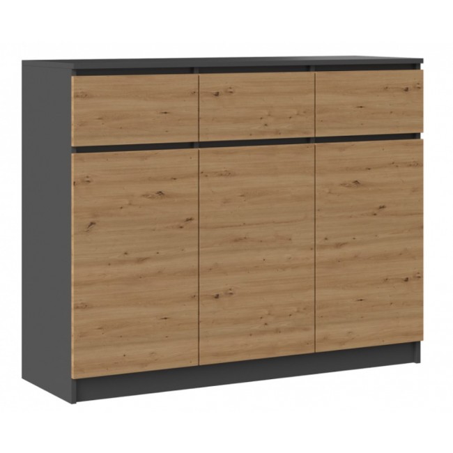 3D3S chest of drawers 120x40x97 cm, anthracite/artisan