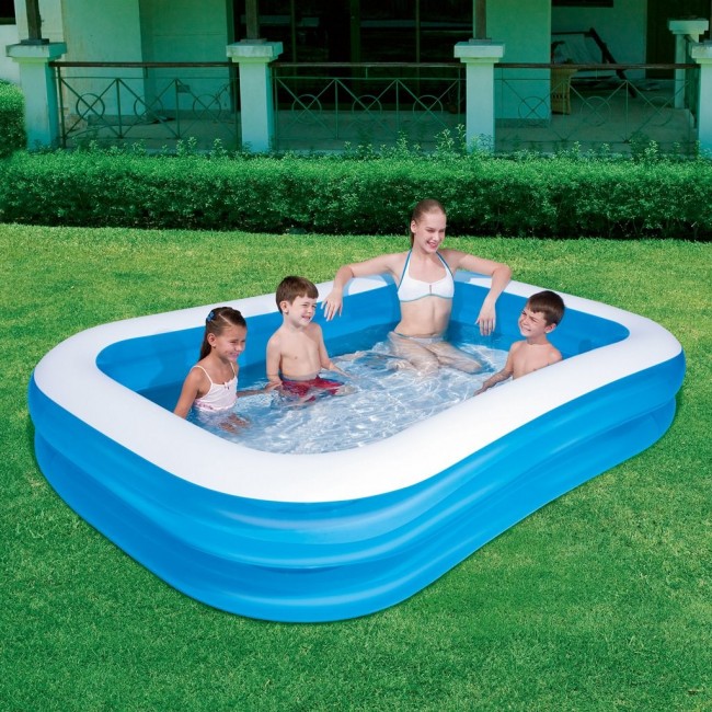 Bestway Blue Rectangular Familiy Pool -2.62m x 1.75m x 51cm - blue Bestway Blue Rectangular Familiy Pool -2.62m x 1.75m x 51cm - blue