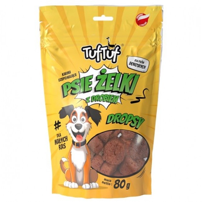 TUF TUF Dog gummies - poultry drops - dog treat - 80g TUF TUF Dog gummies - poultry drops - dog treat - 80g