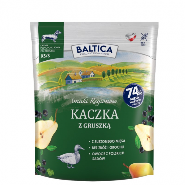 BALTICA Smaki region w Small breeds Duck with pear - dry dog food - 1kg
