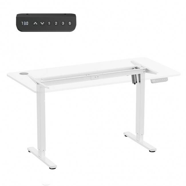 Ergo Office electric adjustable height desk, max height 1160mm, max - 80 kg, without top for standing and sitting work, white, ER-400 W