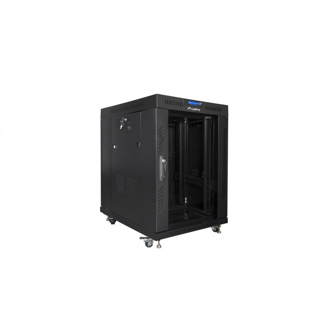 Lanberg FF01-8015-12BL rack cabinet 15U Freestanding rack Black