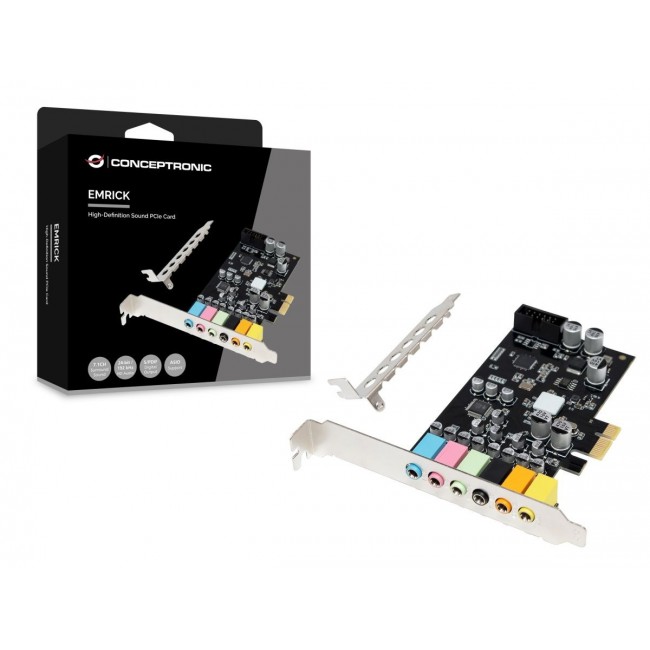 Conceptronic EMRICK15B High-Definition Sound PCIe Card, 7.1CH Conceptronic EMRICK15B High-Definition Sound PCIe Card, 7.1CH