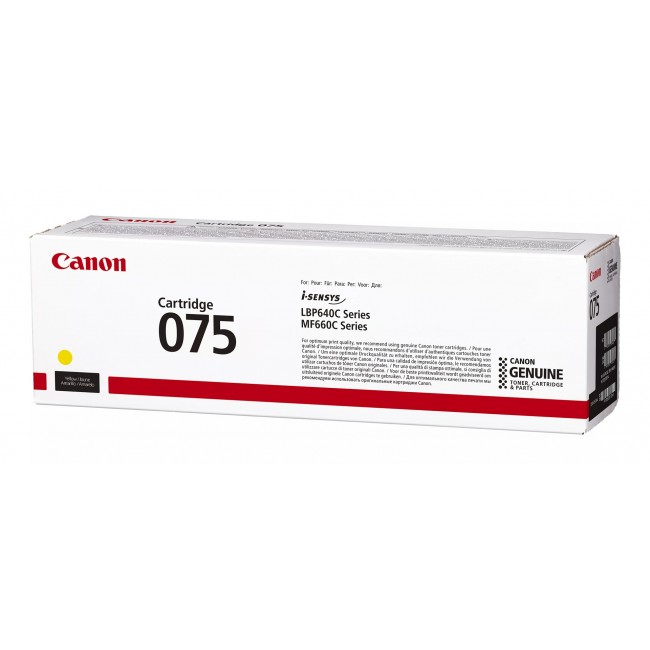 Canon 075 toner cartridge 1 pc(s) Original Yellow Canon 075 toner cartridge 1 pc(s) Original Yellow