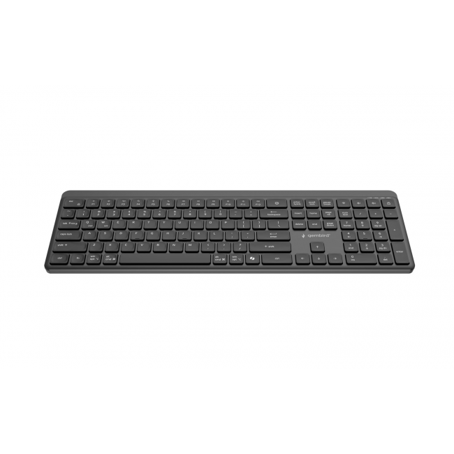 Gembird KB-WPS-03 Dual-mode pro-business slim wireless keyboard, 2.4G+BT, US layout