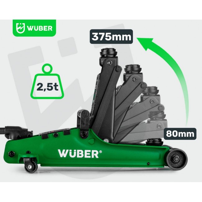 Low-profile car jack 80 375 mm 2.5 t W22002 WUBER