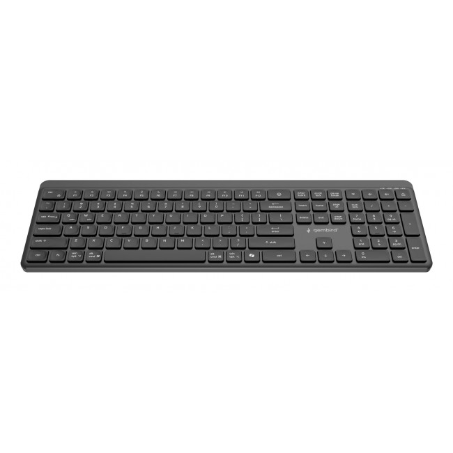 Gembird Dual-mode pro-business slim wireless keyboard, 2.4G+BT, US layout Gembird Dual-mode pro-business slim wireless keyboard, 2.4G+BT, US layout