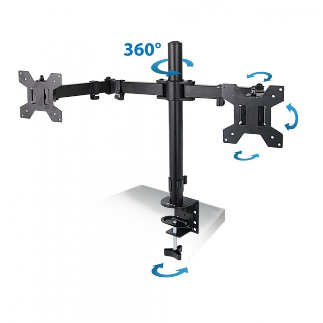 Esperanza ERW018 Desk mount for two monitors 10-27'' up to 8kg Esperanza ERW018 Desk mount for two monitors 10-27'' up to 8kg