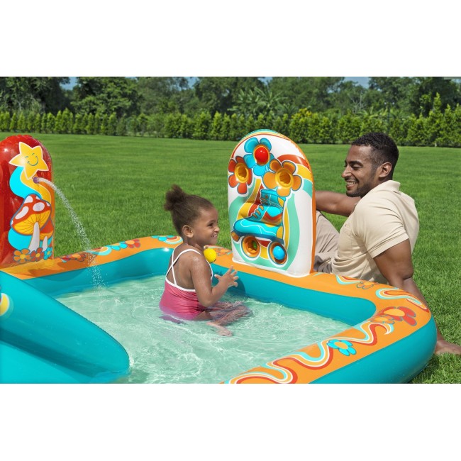Bestway Retro Groove Kids Inflatable Play Center and Pool 1.93 m x 1.52 m x 74 cm