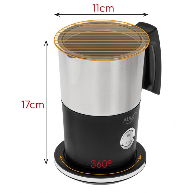 Adler AD 4497 milk frother/warmer Automatic Black Adler AD 4497 milk frother/warmer Automatic Black