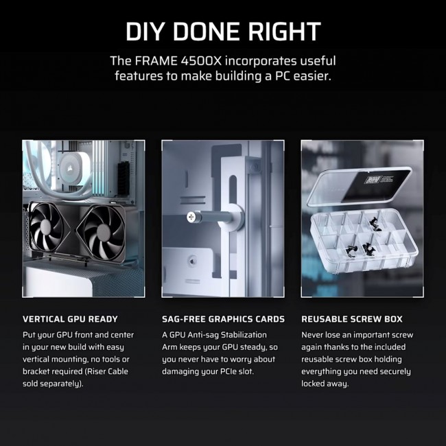 Corsair 4500X RS-R ARGB Tempered Glass Mid-Tower, White Midi Tower Corsair 4500X RS-R ARGB Tempered Glass Mid-Tower, White Midi Tower