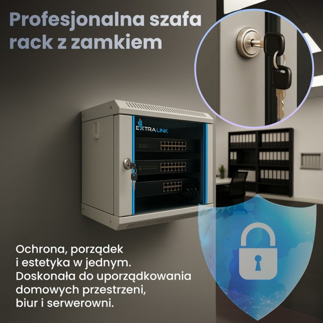 Extralink Rackmount cabinet 6U 10