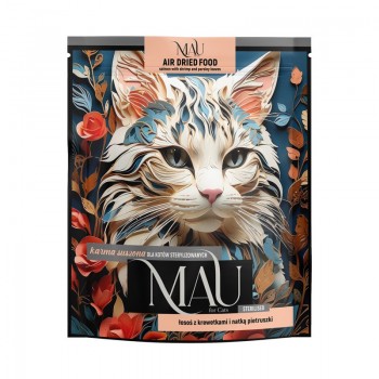 MAU Sterilised Salmon with shrimp and parsley - dry cat food - 700g