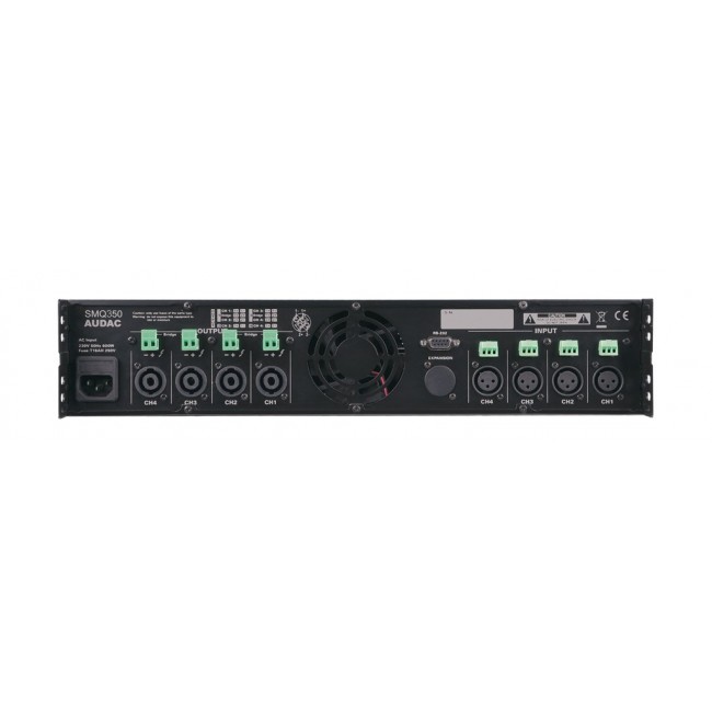 AUDAC SMQ350 audio amplifier Performance/stage Black AUDAC SMQ350 audio amplifier Performance/stage Black