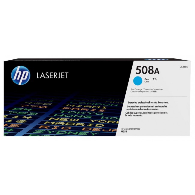 HP 508A Cyan Original LaserJet Toner Cartridge HP 508A Cyan Original LaserJet Toner Cartridge