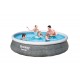 Bestway Fast Set 57376 above ground pool Inflatable pool Round 7340 L Grey Bestway Fast Set 57376 above ground pool Inflatable pool Round 7340 L Grey