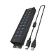 ICY BOX IB-HUB1720-U3 Black