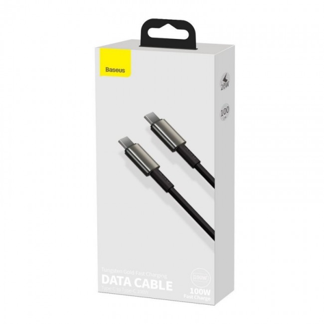 Baseus CATWJ-01 USB cable 1 m USB C 100 W Black Baseus CATWJ-01 USB cable 1 m USB C 100 W Black