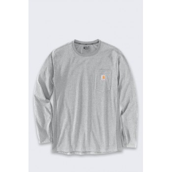 Bluza bez kaptura Carhartt Midweight L/S Pocket T-Shirt - heather grey rozmiar: m