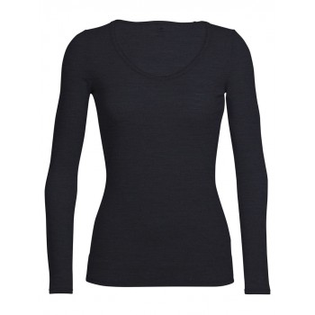 Icebreaker 103194001 XS shirt/top T-shirt Scoop neckline Long sleeve Lycra, Merino wool, Nylon