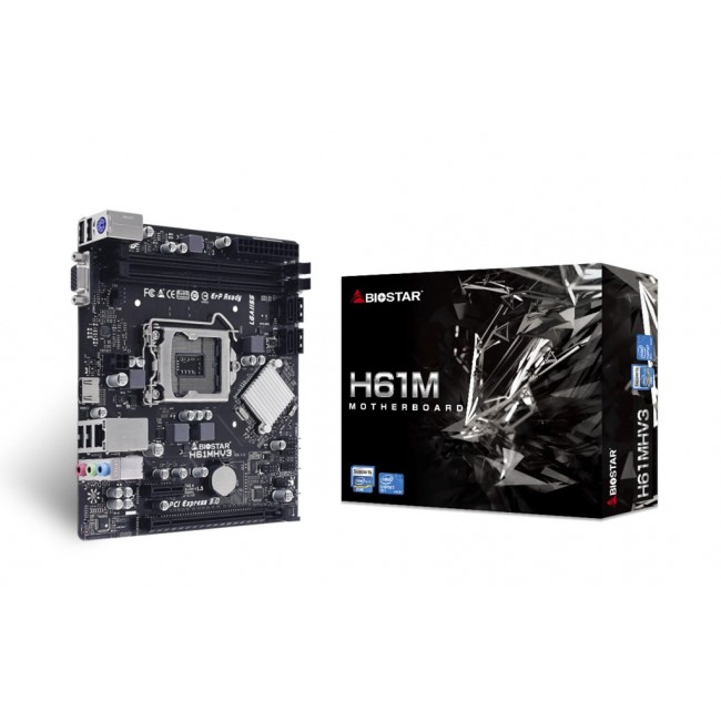 Biostar H61MHV3 motherboard Intel H61 LGA 1155 (Socket H2) micro ATX