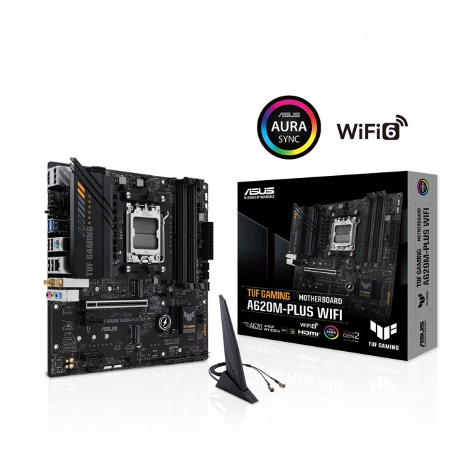 ASUS TUF GAMING A620M-PLUS WIFI AMD A620 Socket AM5 micro ATX ASUS TUF GAMING A620M-PLUS WIFI AMD A620 Socket AM5 micro ATX