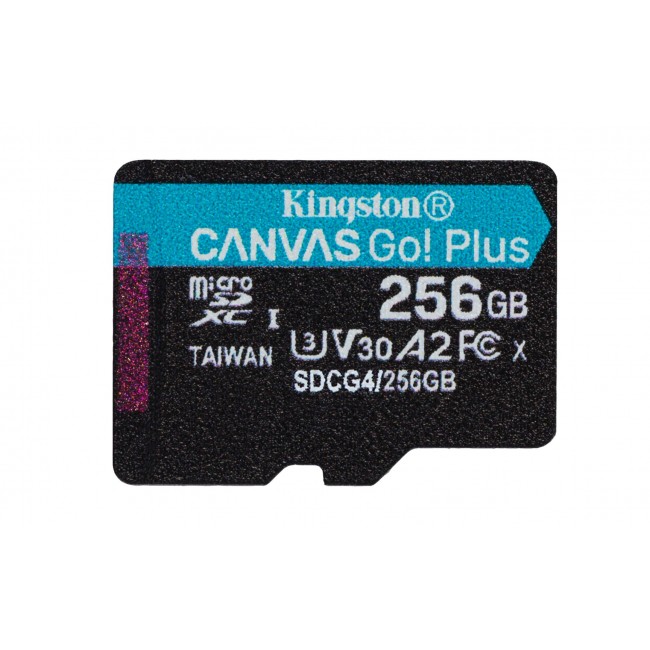 Kingston Technology 256GB microSDXC Canvas Go Plus Gen4 200MB/s A2 U3 V30 Card + Adapter Kingston Technology 256GB microSDXC Canvas Go Plus Gen4 200MB/s A2 U3 V30 Card + Adapter